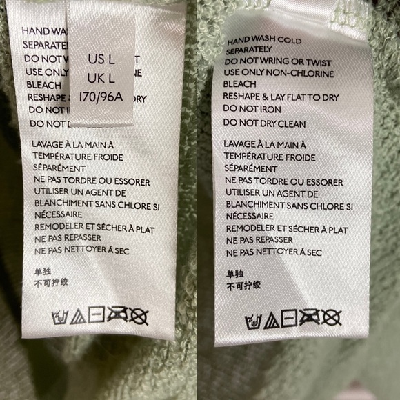 Urban Outfitters Oversized Boho Raw Edges Top Long Sleeve Sage Green Size Large - Picture 7 of 7